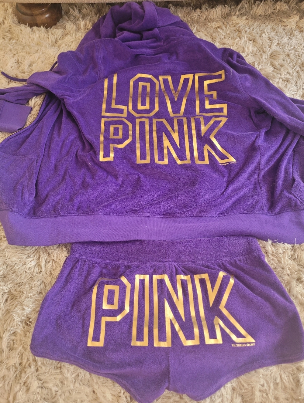 Victoria's Secret PINK Purple Sweatsuit w/ Shorts